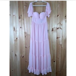 Lulu's Blush Pink Maxi Dress